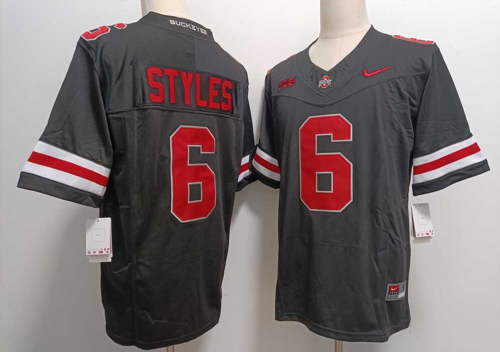 Mens Ohio State Buckeyes #6 Sonny Styles Black FUSE College Football Jersey